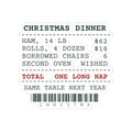 Funny Christmas Host Sticker Christmas Dinner Receipt For Hosts