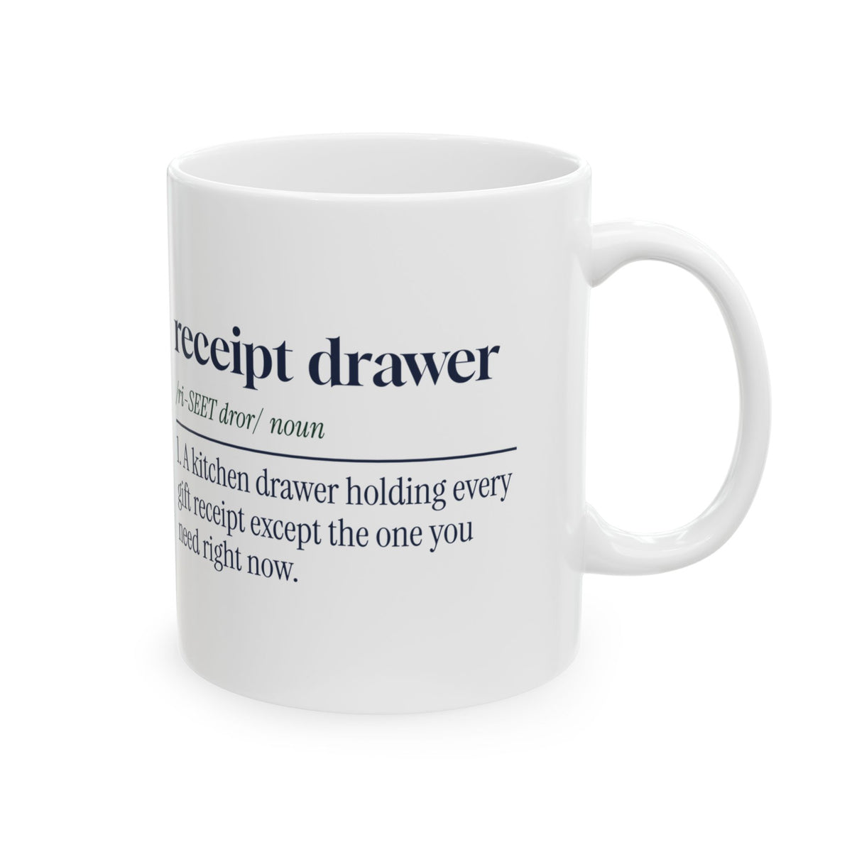 Funny Christmas Coffee Mug Receipt Drawer Definition For Shoppers