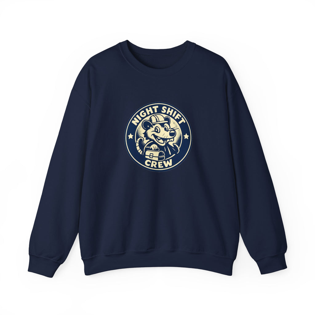 Night Shift Crew Funny Retro Possum Night Shift Worker Sweatshirt