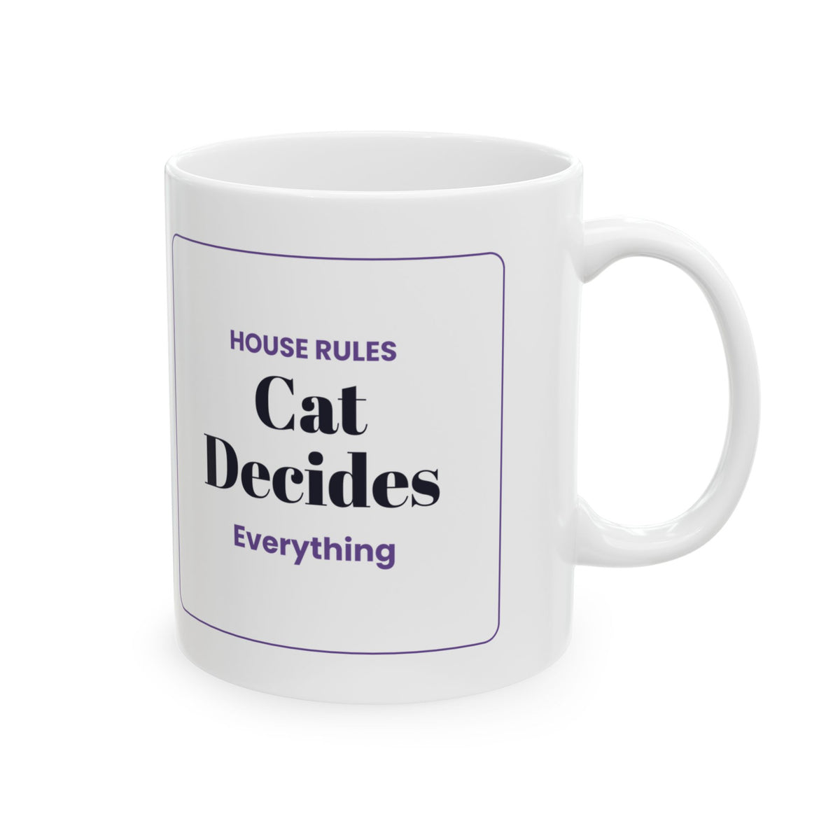Funny Cat Dad Coffee Mug House Rules Sign For Cat Dads