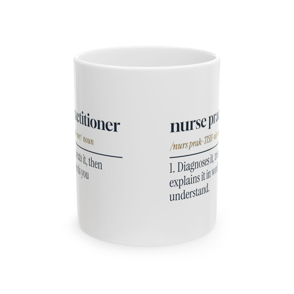 Nurse Practitioner Coffee Mug Dictionary Definition For NP Grads