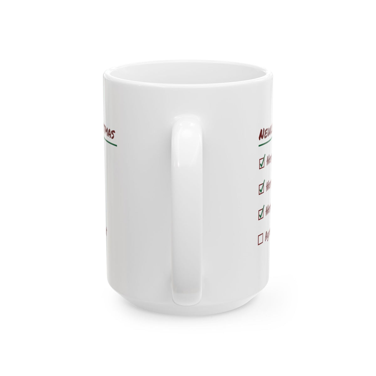 Funny Newlywed Christmas Coffee Mug Merged Everything Checklist