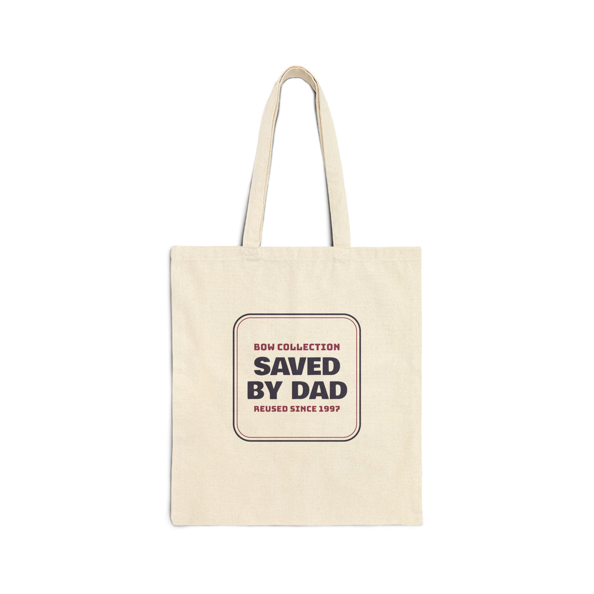 Funny Christmas Dad Tote Bag Bow Collection Saved By Dad