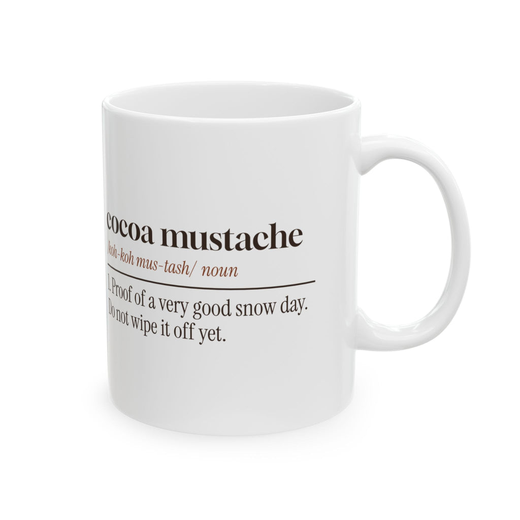 Funny Hot Cocoa Coffee Mug Cocoa Mustache Definition Winter Mug