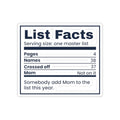 Funny Christmas Mom Sticker List Facts Mom Not On It