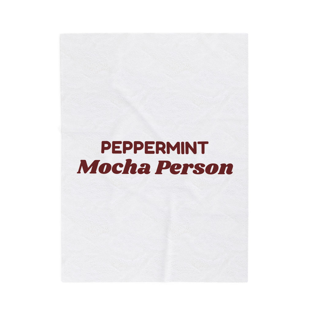 Christmas Throw Blanket Peppermint Mocha Person For Coffee Lovers