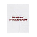 Christmas Throw Blanket Peppermint Mocha Person For Coffee Lovers
