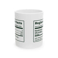 Funny Retail Christmas Coffee Mug Register Nutrition Facts Label