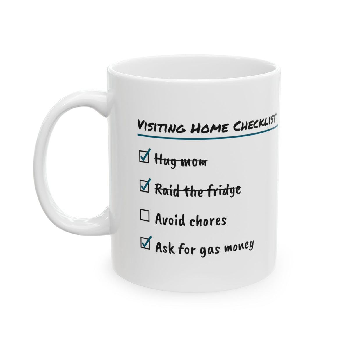Visiting Home Checklist Coffee Mug For Son