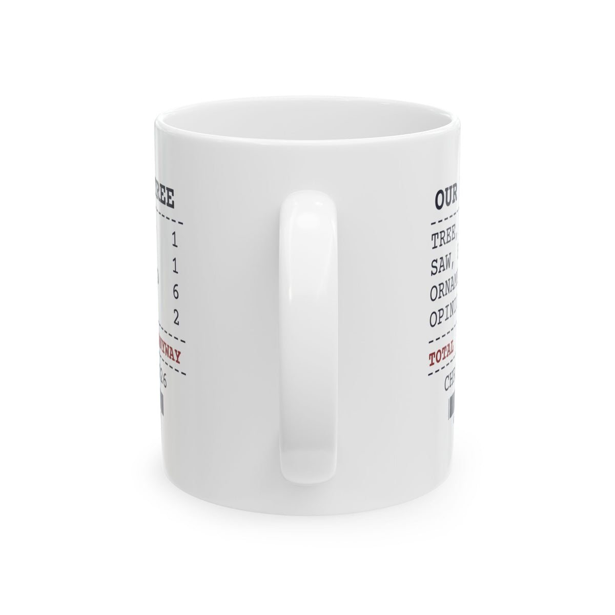 Funny Christmas Coffee Mug Our First Tree Receipt For Newlyweds