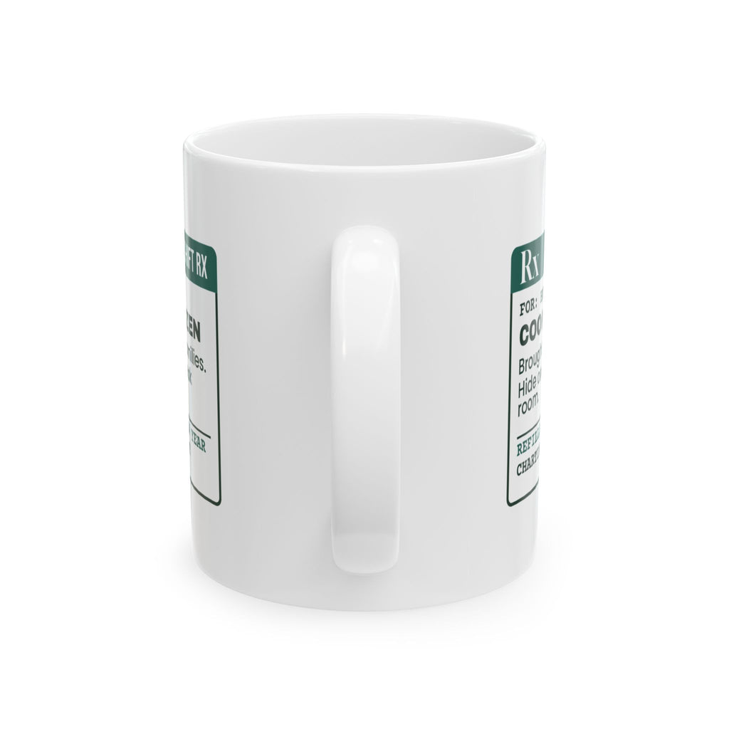 Funny Christmas Nurse Coffee Mug Cookies 2 Dozen Prescription