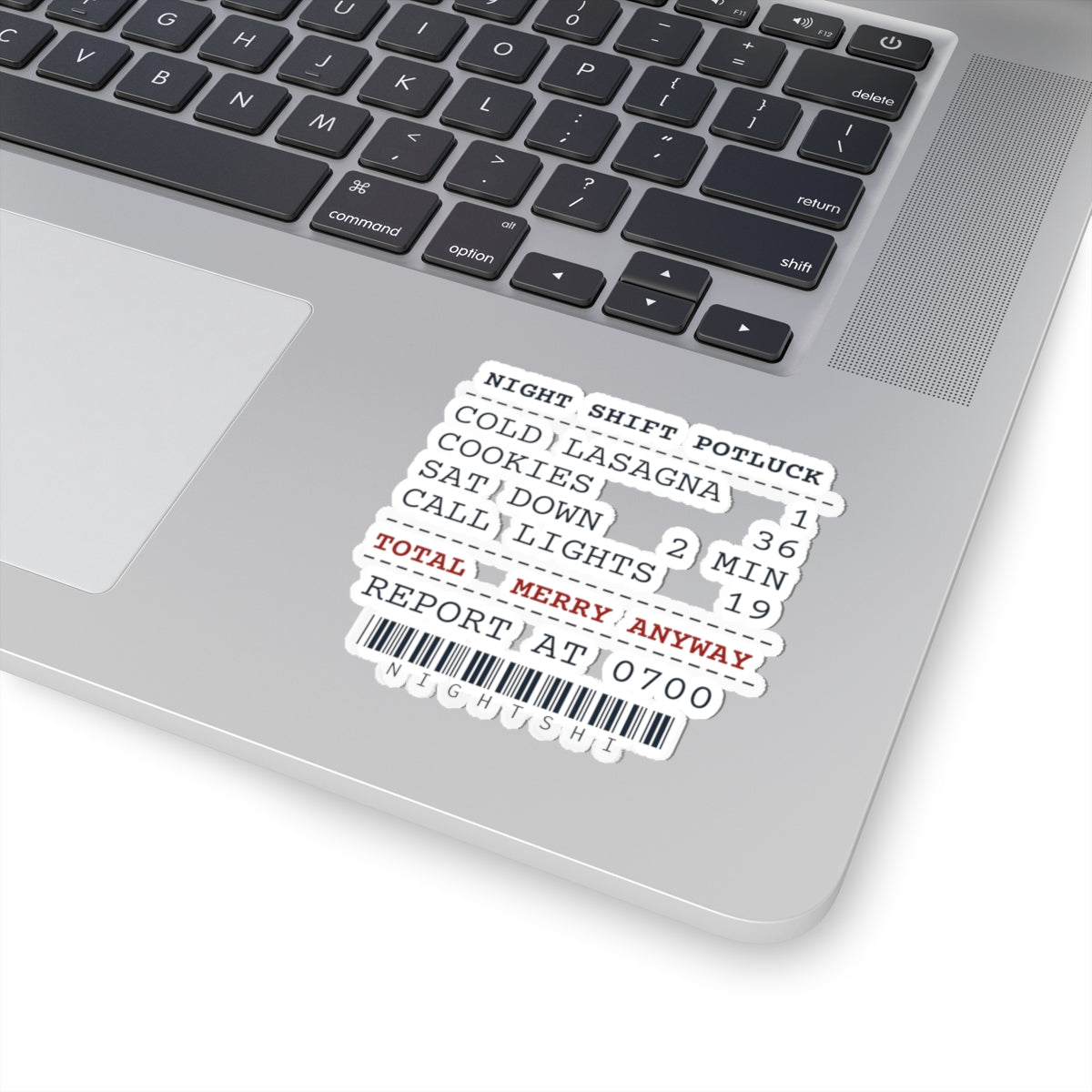 Funny Christmas Nurse Sticker Night Shift Potluck Receipt