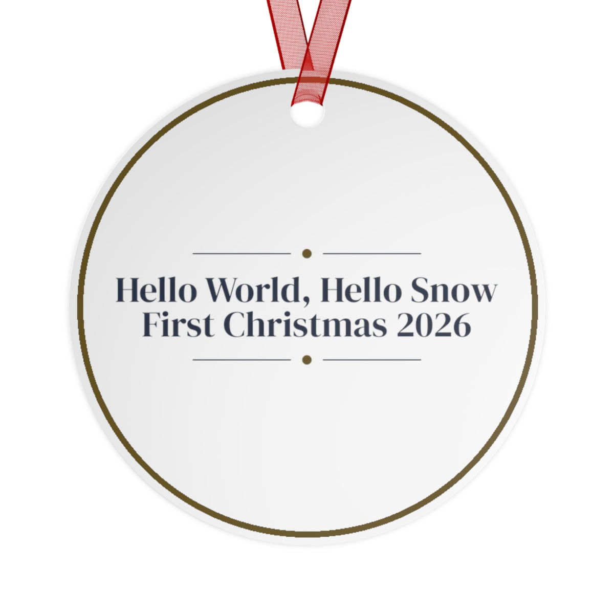 Babys First Christmas Ornament 2026 Hello World Hello Snow
