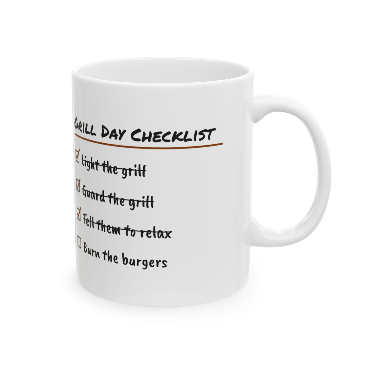 Grill Day Checklist Coffee Mug For Dad