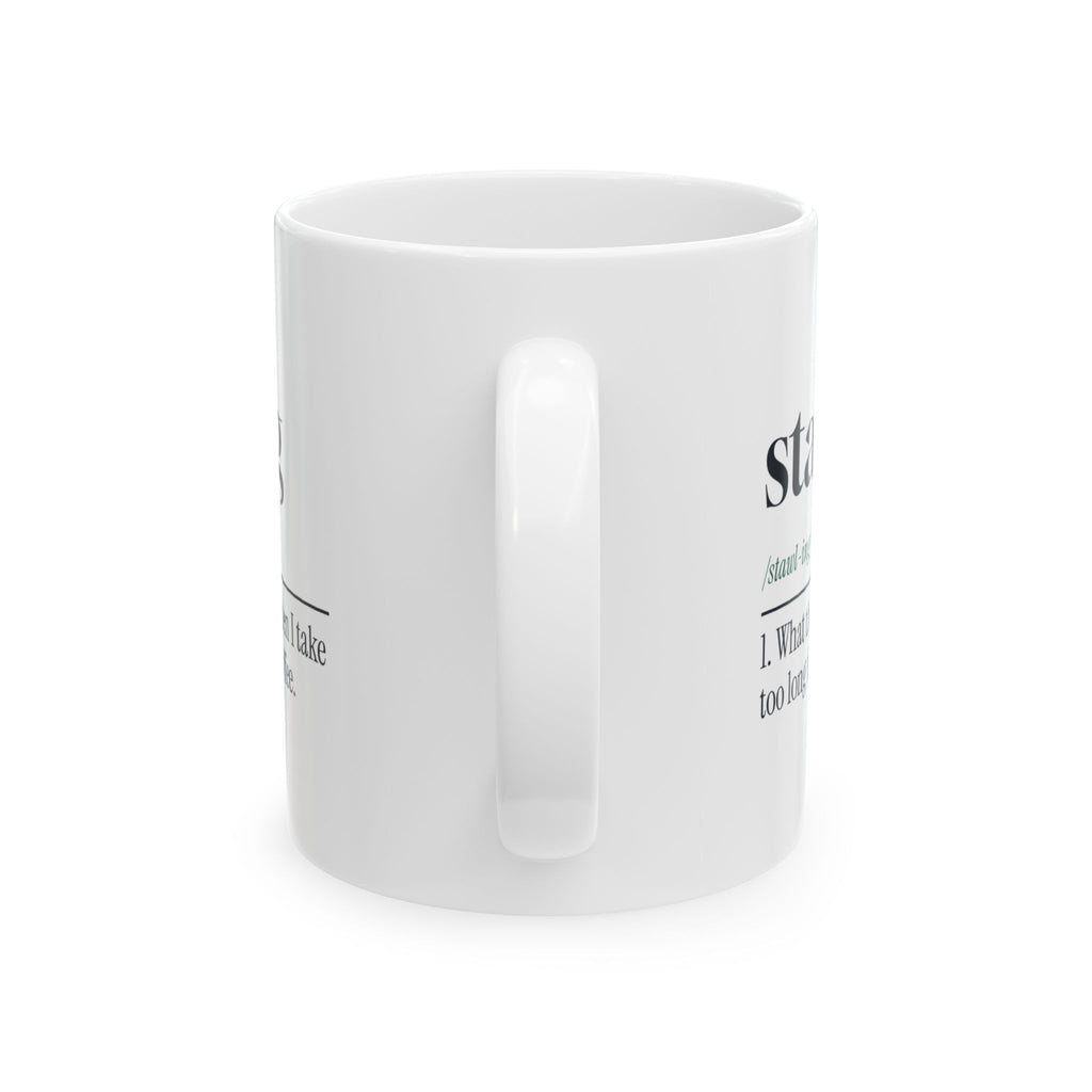 Funny Wrestling Coach Coffee Mug Stalling Dictionary Definition