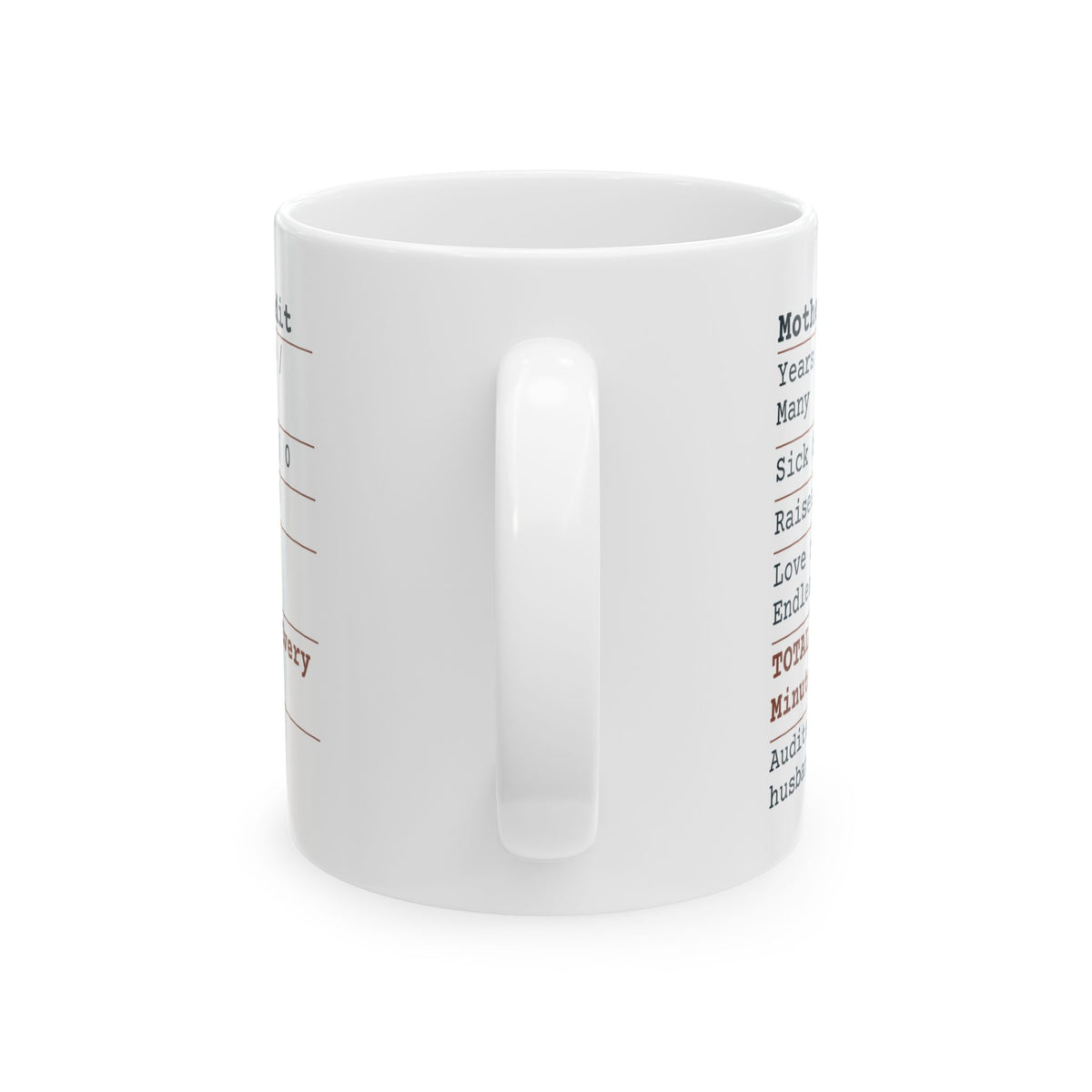 Funny Wife Coffee Mug Motherhood Audit Receipt For Wife
