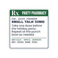 Funny Christmas Coworker Sticker Small Talk 50mg For Introverts