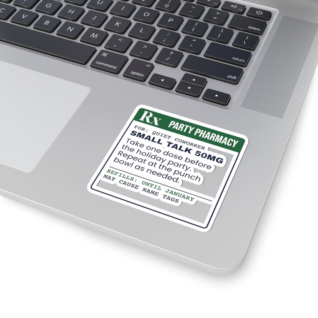 Funny Christmas Coworker Sticker Small Talk 50mg For Introverts