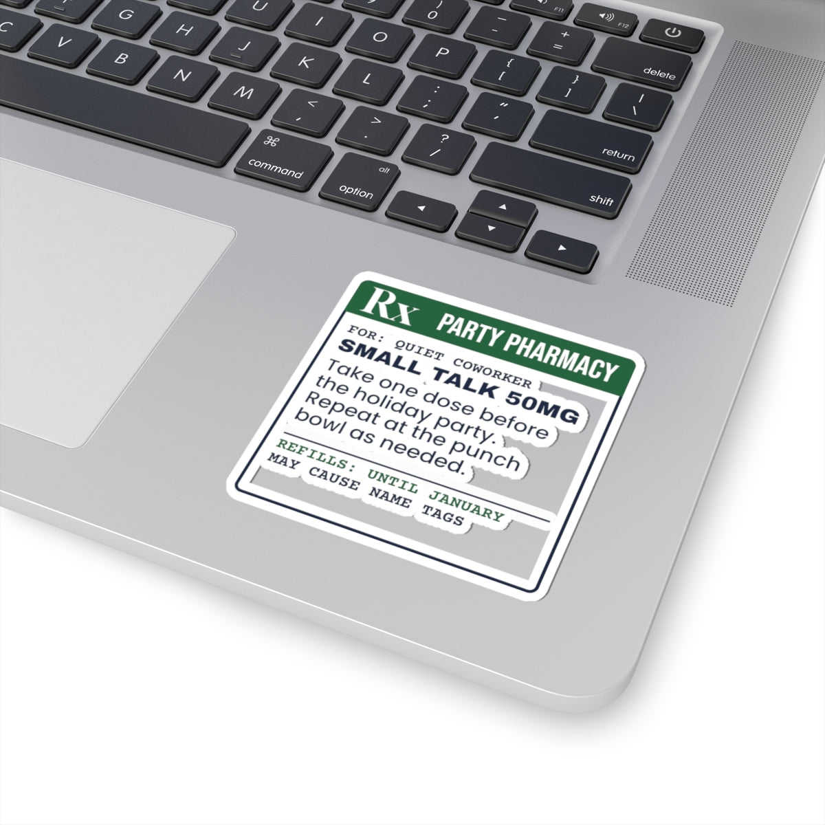 Funny Christmas Coworker Sticker Small Talk 50mg For Introverts