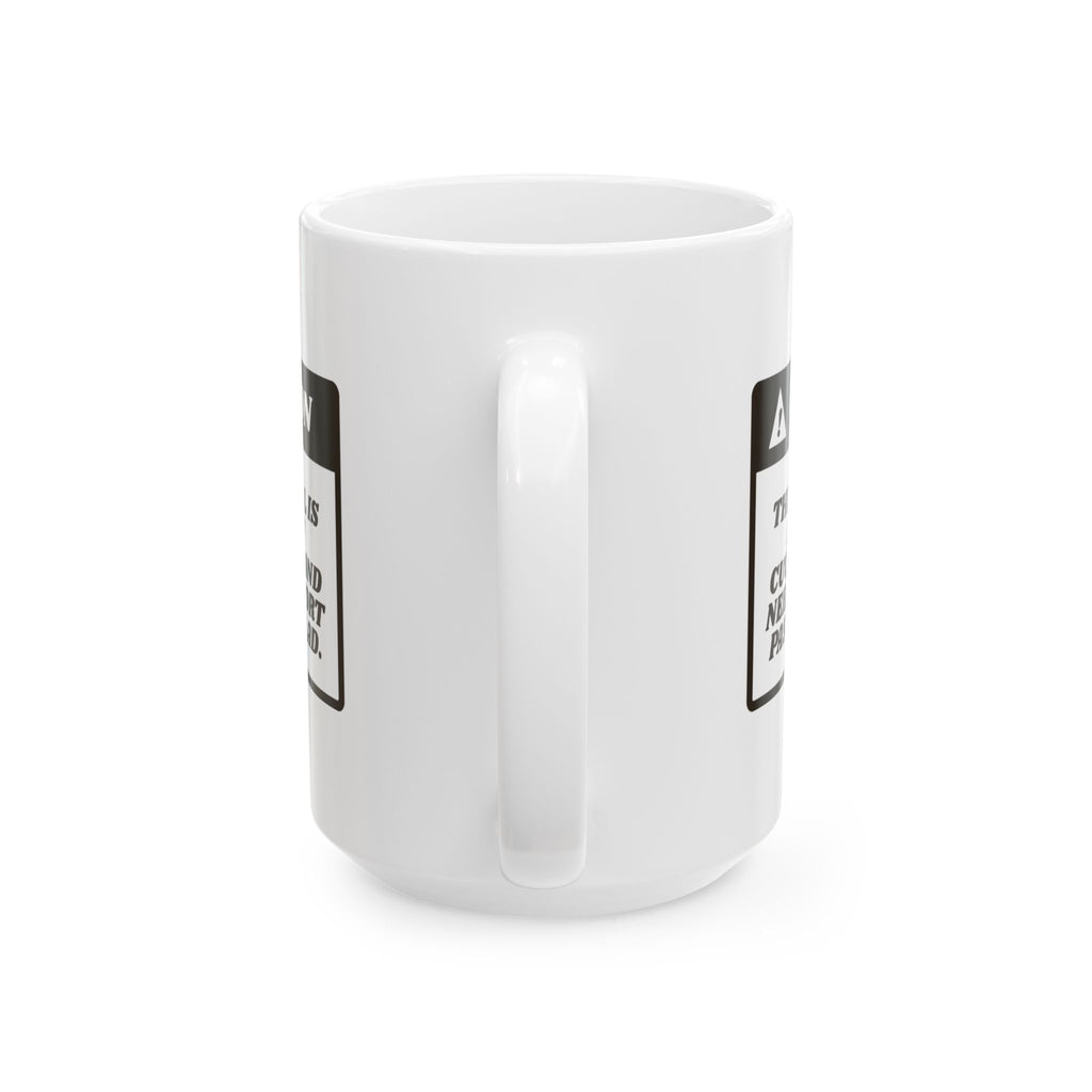 Funny Pit Bull Coffee Mug Caution Afraid Of Cucumbers For Pittie Moms