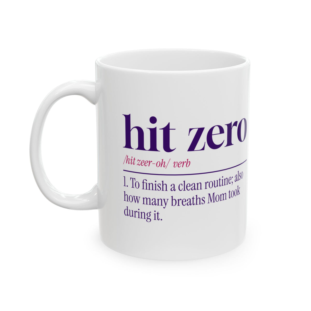 Funny Cheer Mom Coffee Mug Hit Zero Definition For Cheer Moms