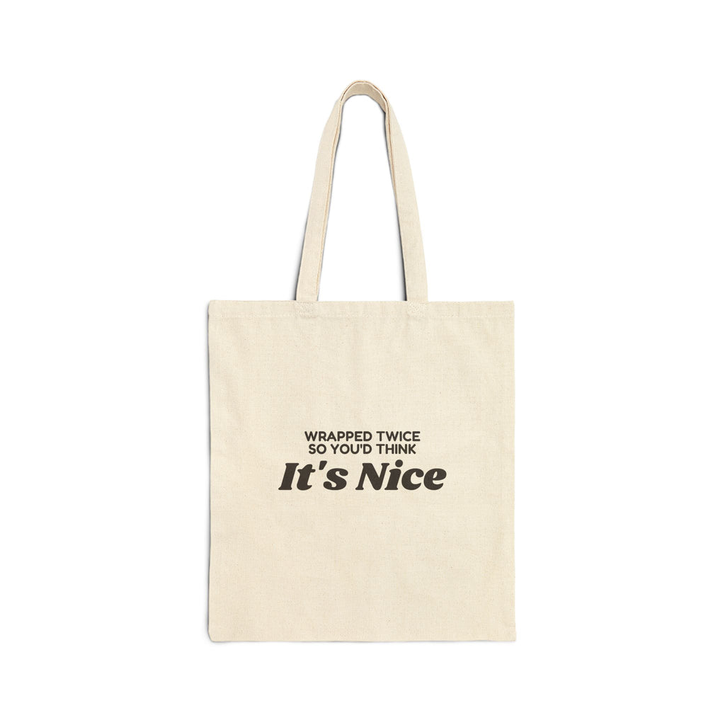 Funny White Elephant Tote Bag Wrapped Twice So You'd Think Its Nice