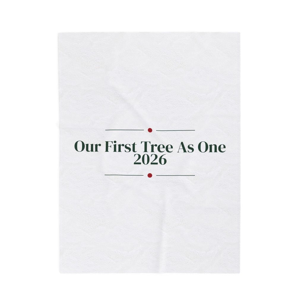 Newlywed Christmas Throw Blanket Our First Tree As One 2026