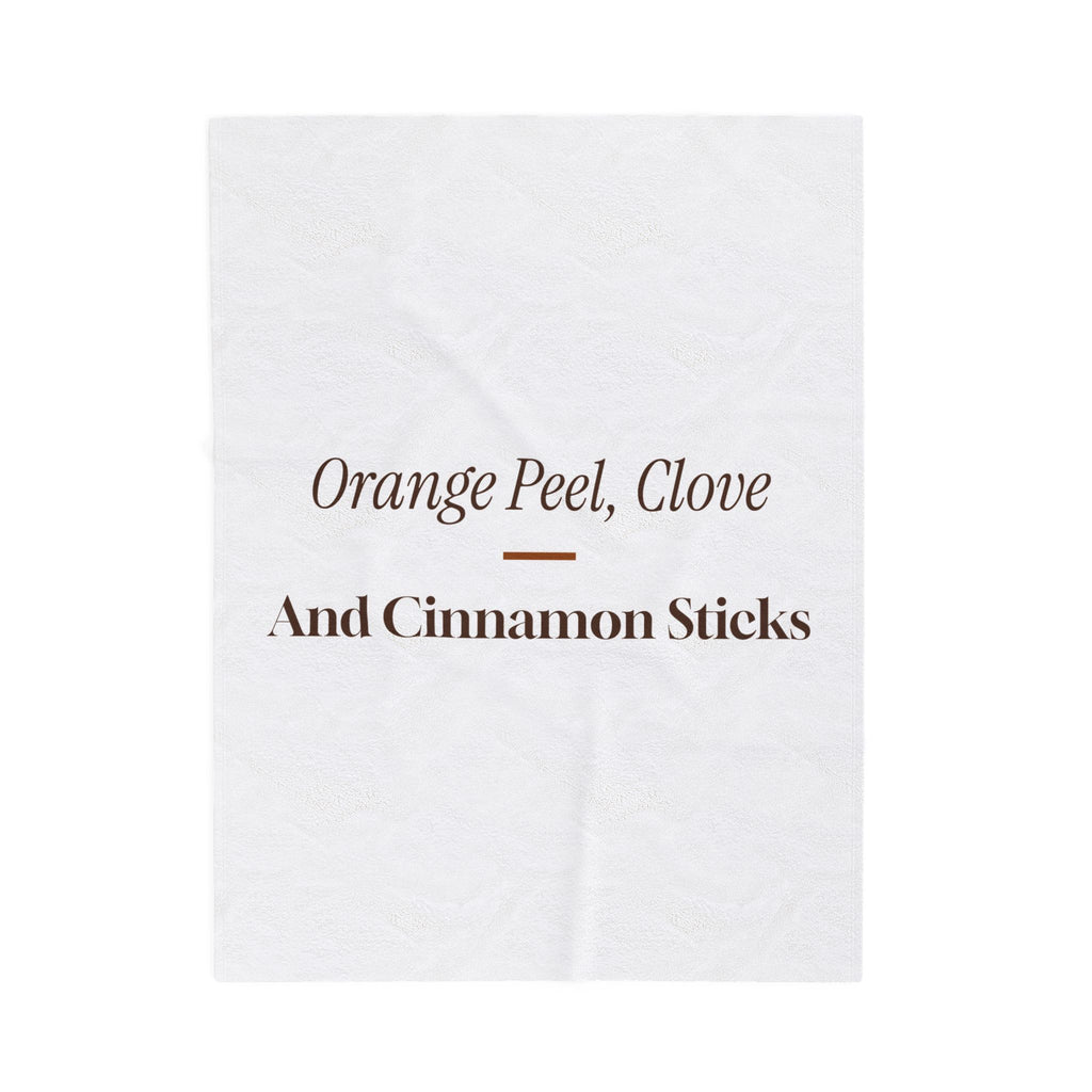 Christmas Throw Blanket Orange Peel Clove And Cinnamon Sticks Cozy Cup