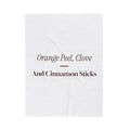 Christmas Throw Blanket Orange Peel Clove And Cinnamon Sticks Cozy Cup