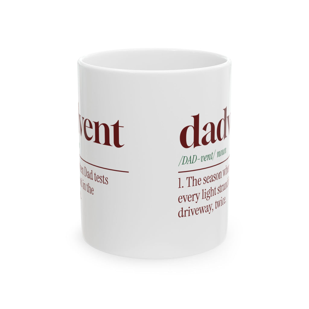 Funny Christmas Dad Coffee Mug Dadvent Dictionary Definition