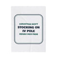 Funny Christmas Nurse Throw Blanket Stocking On The IV Pole Merry Med Pass