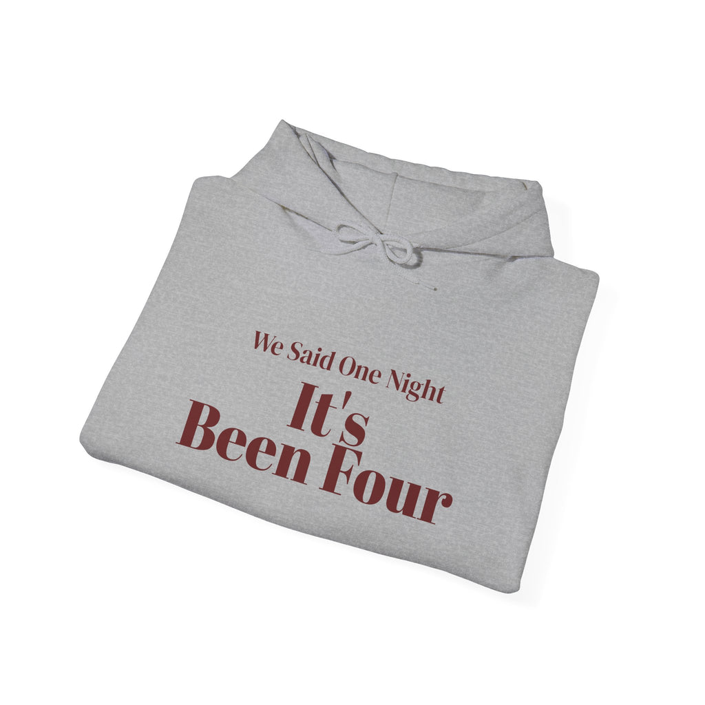 Funny Christmas In-Laws Hoodie We Said One Night It's Been Four