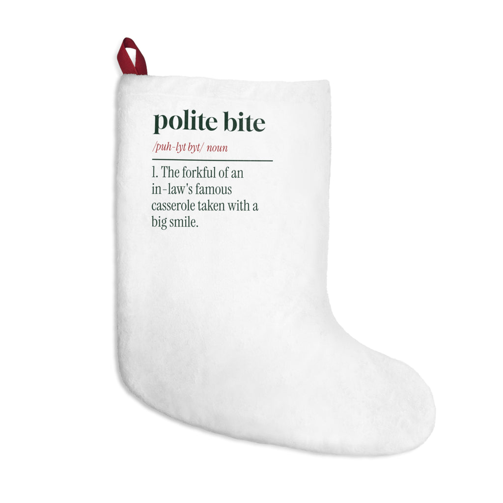 Funny In-Laws Christmas Stocking Polite Bite Dictionary