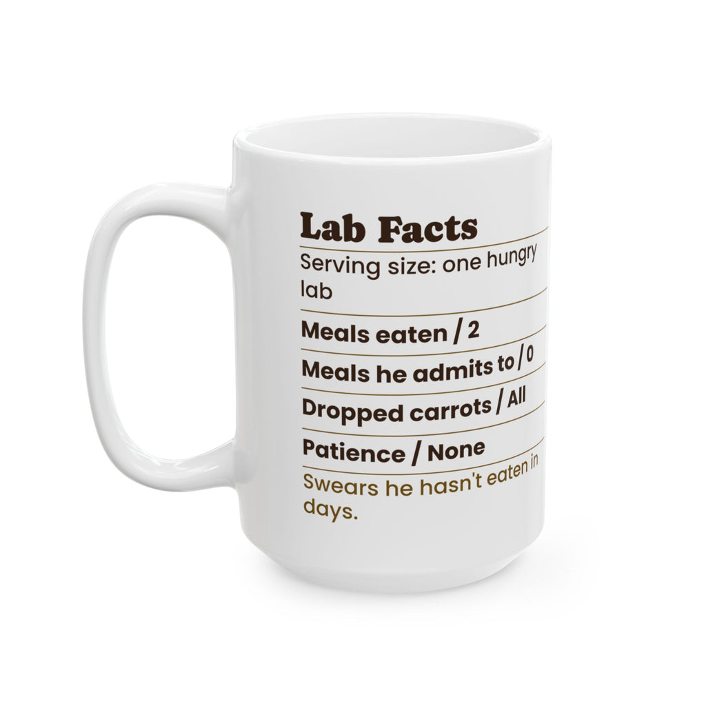 Funny Labrador Coffee Mug Lab Facts Meals He Admits To Zero