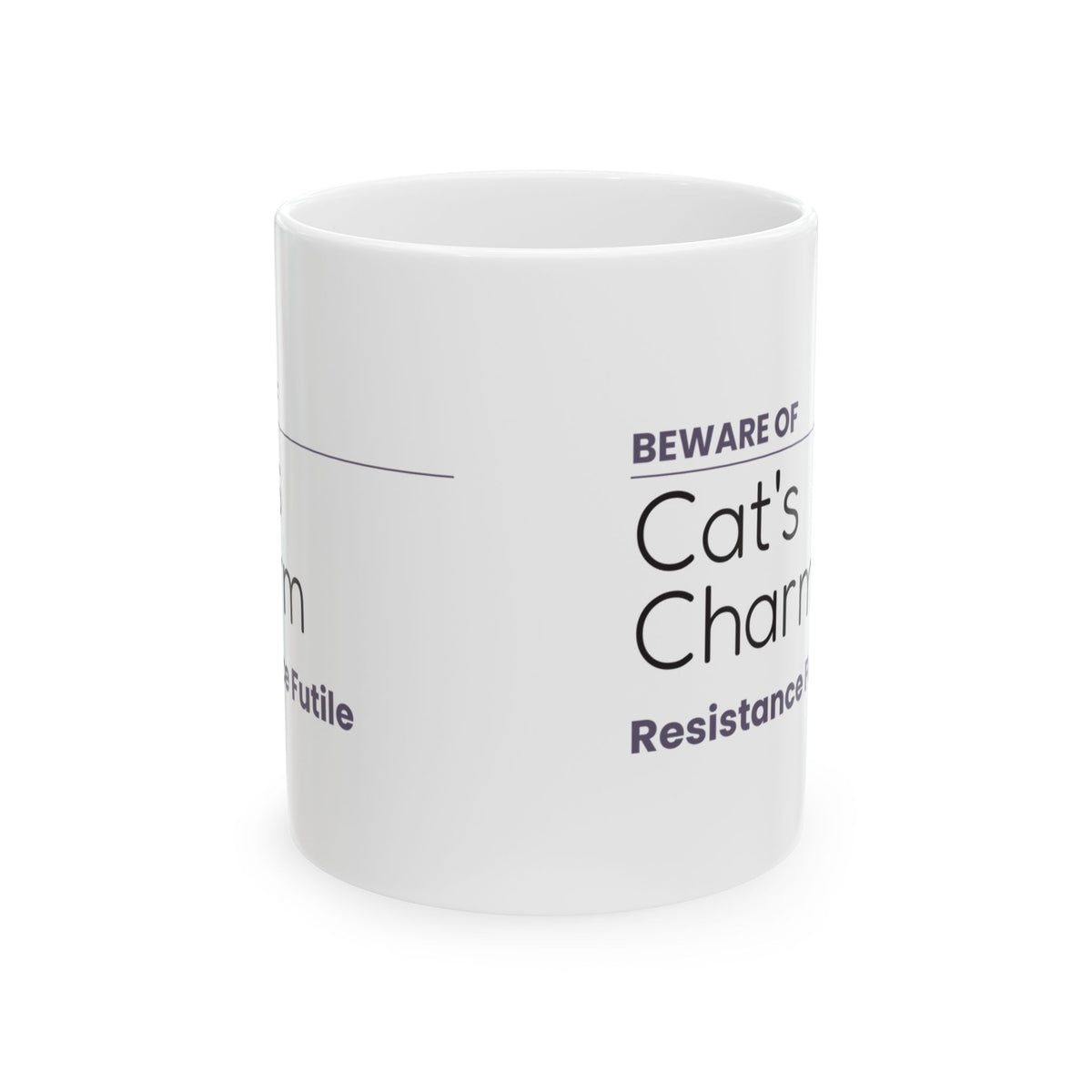 Funny Cat Coffee Mug Beware Of Cat's Charm For Cat Lovers