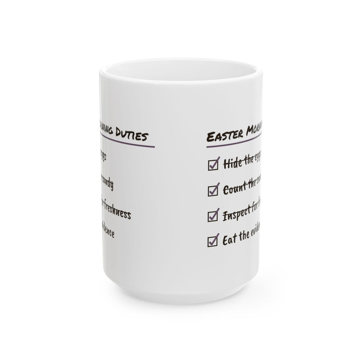 Funny Easter Morning Checklist Coffee Mug For Candy Stealing Parents