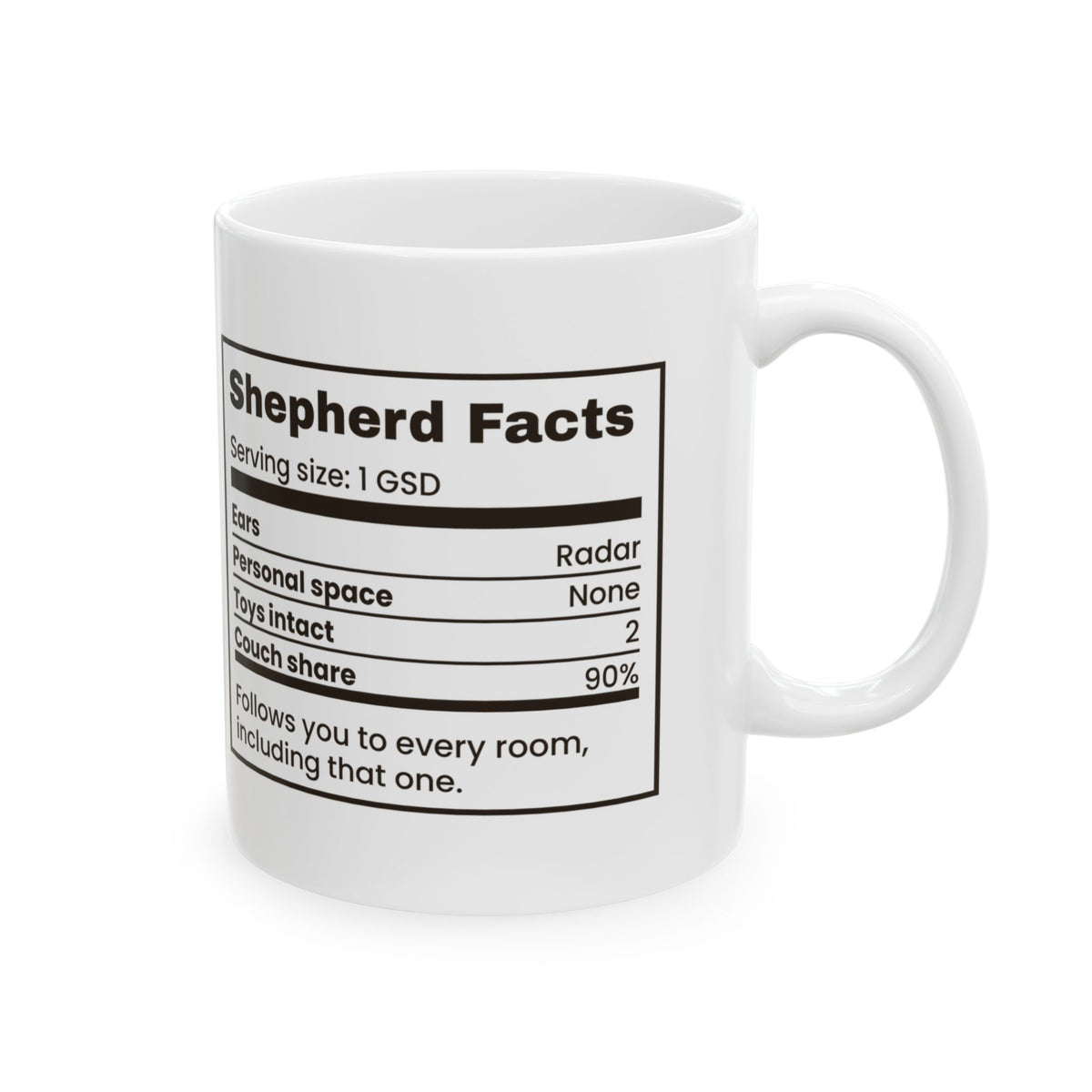 Funny German Shepherd Coffee Mug Shepherd Facts Personal Space None