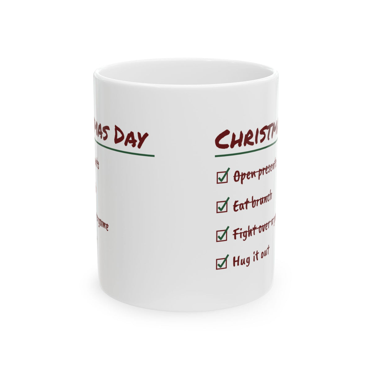 Funny Family Christmas Coffee Mug Fight Over A Game Hug It Out