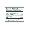 Funny Christmas In Laws Sticker Guest Room Nutrition Facts