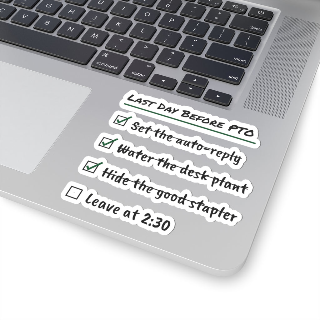 Funny Christmas Coworker Sticker Hide The Good Stapler Checklist