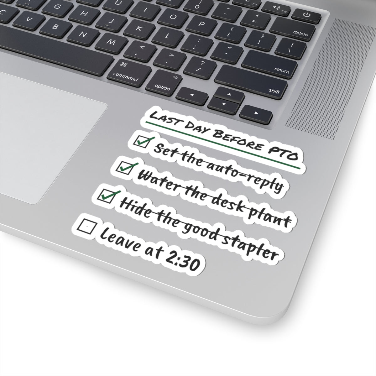 Funny Christmas Coworker Sticker Hide The Good Stapler Checklist