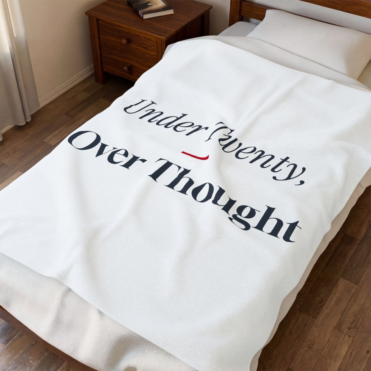 Funny White Elephant Throw Blanket Under Twenty Over Thought