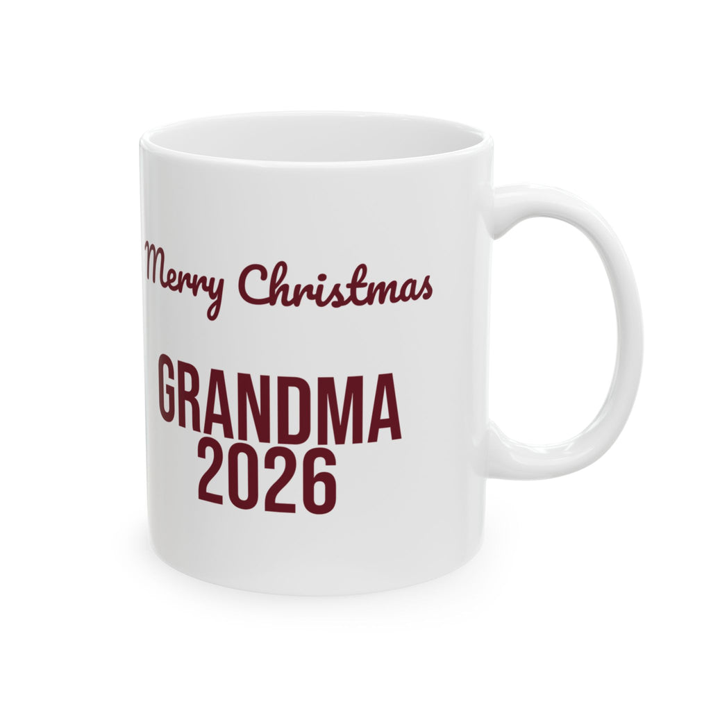 Merry Christmas Grandma 2026 Coffee Mug From Grandkids