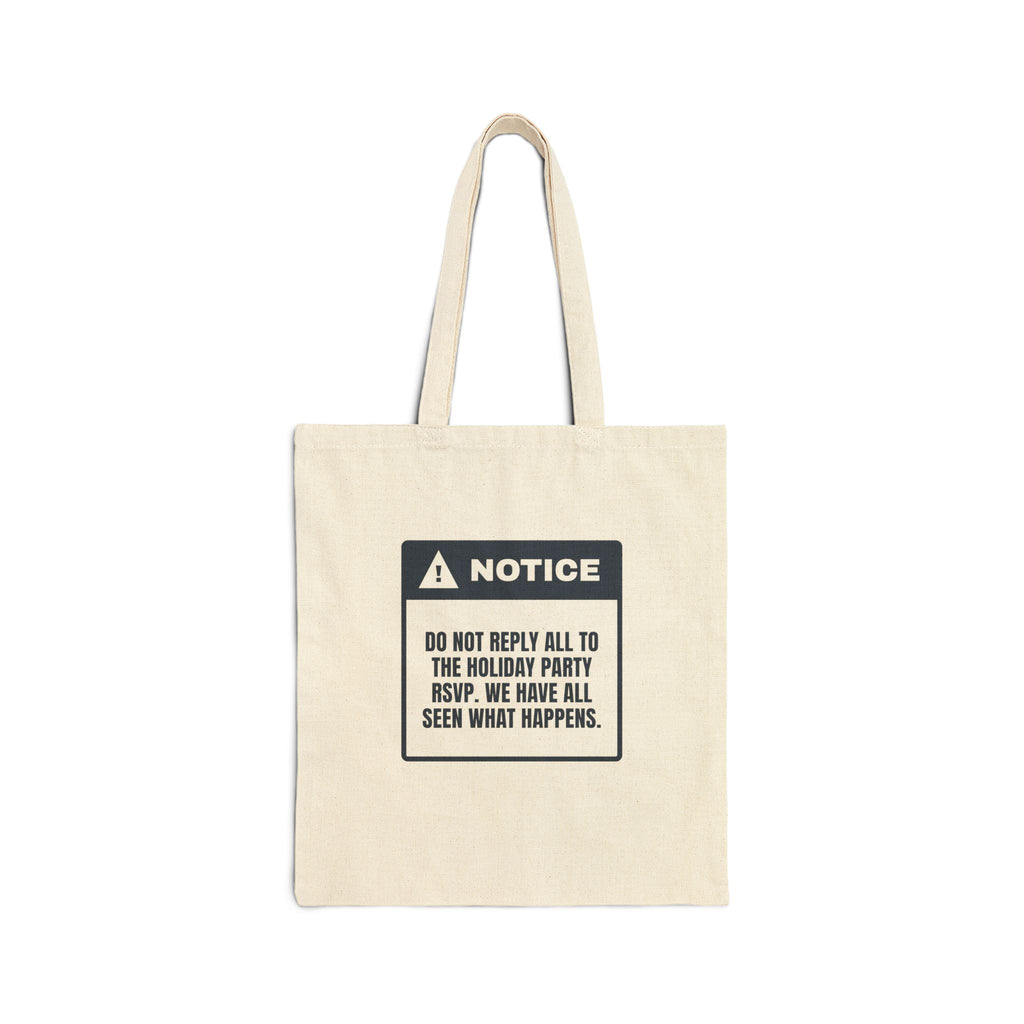 Funny Christmas Coworker Tote Bag Do Not Reply All To The Party Email