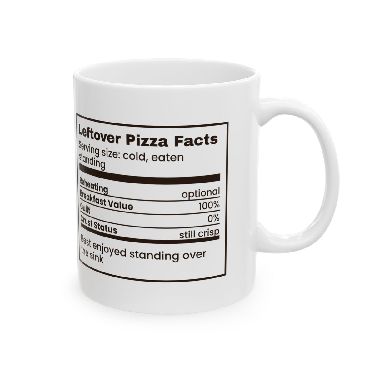 Leftover Pizza Facts Coffee Mug For Breakfast Lovers