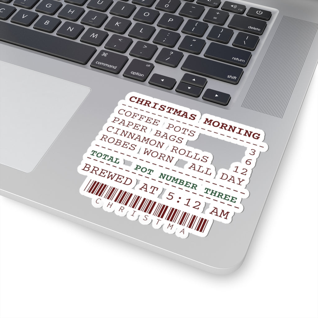 Funny Christmas Sticker Christmas Morning Receipt