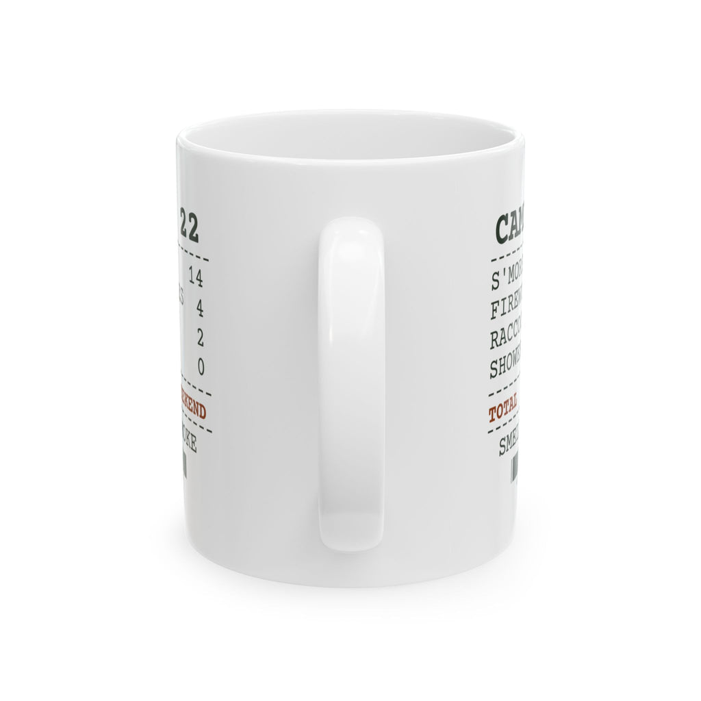 Funny Camping Coffee Mug Raccoon Visits 2 Showers Taken 0 Receipt