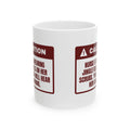 Funny Christmas Nurse Coffee Mug Jingle Bells On Scrubs Warning