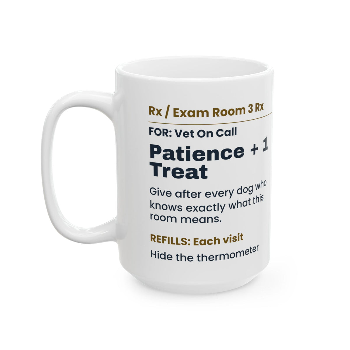 Funny Veterinarian Coffee Mug Patience Prescription For Vets