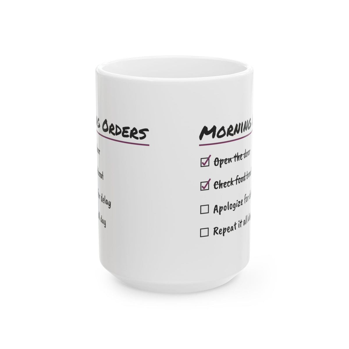 Cat Mom Morning Orders Coffee Mug For Cat Moms